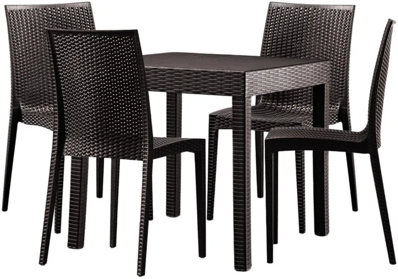 Imitation Rattan Dining Set