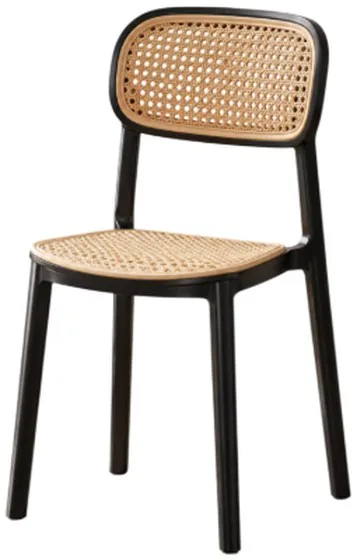 Imitation Rattan Stackable Chair, Design 3