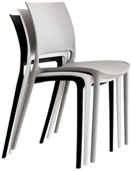 Stackable Plastic Chair, Design 3