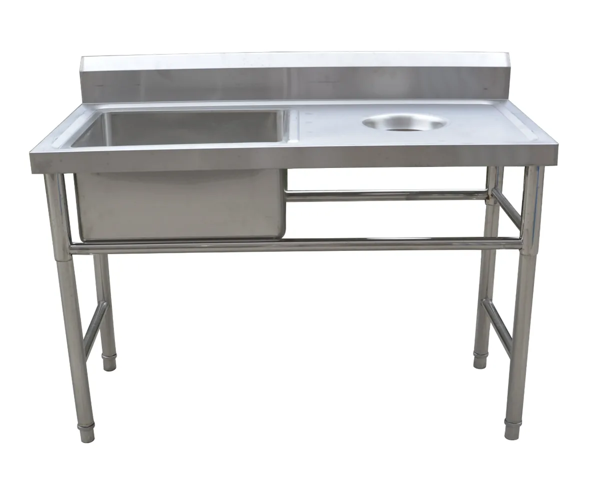 Stainless Steel Basin with Workstation & Waste Hole